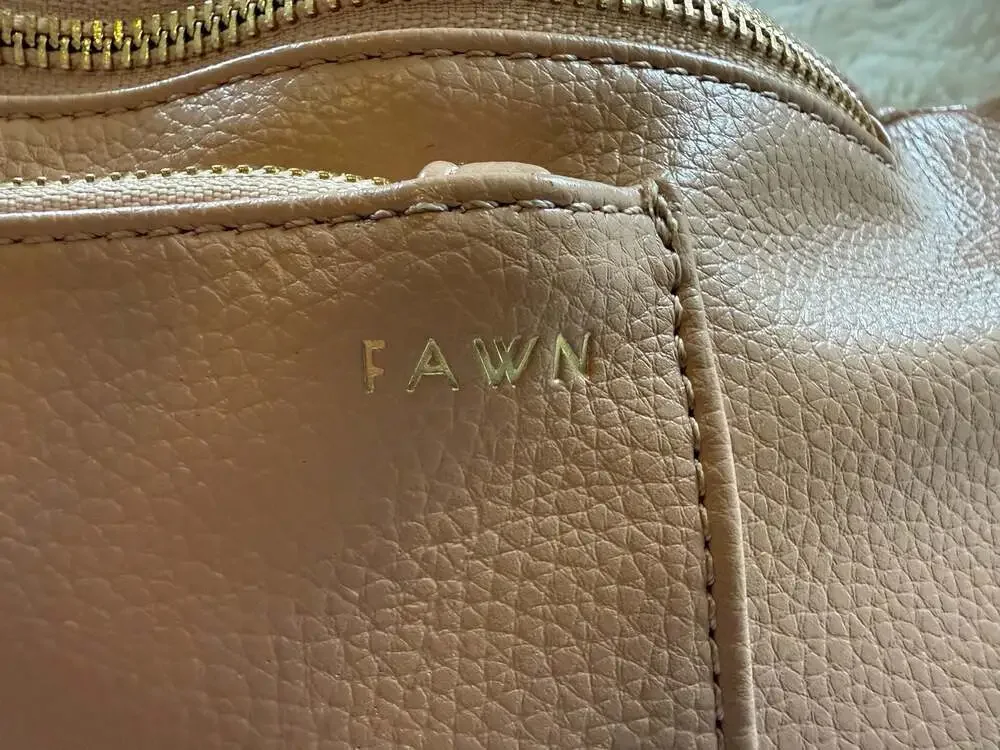 Fawn Design Warm Blush Crossbody Bag with braided strap | Vegan Leather